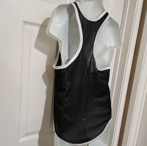 Pistol Pete Black Mesh Stripe Tank Top Size Small - Picture 6 of 7
